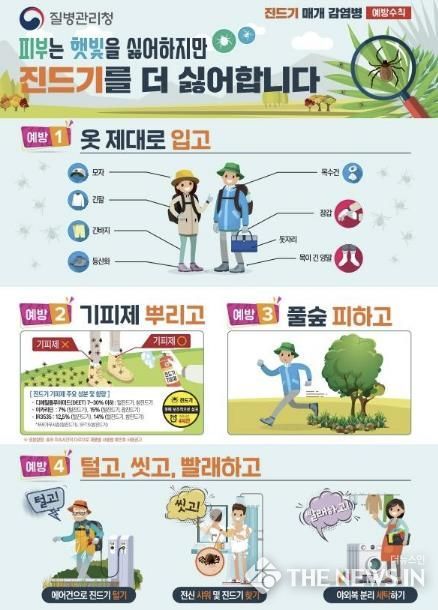 진드기 매개 감염병 예방수칙 포스터